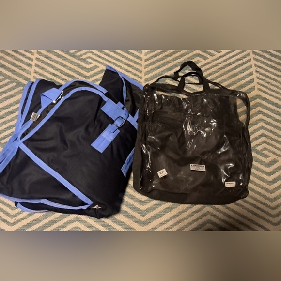 600d Navy Medium Weight Waterproof Horse Turnout Rug 200g Fill - 63" - Picture 11 of 12